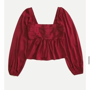 Emerson Satin Long-Sleeve Top